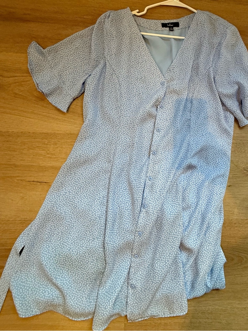 Light Blue Button-Front women’s dress